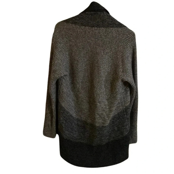 Eileen Fisher Gray Striped Wool Silk Blend Open Cardigan Size SP - Picture 4 of 6